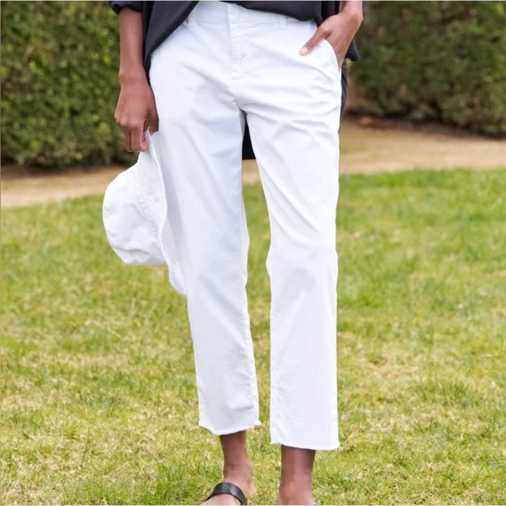 Frank & Eileen White Wicklow Italian Chino Pant Size 8 *FLAW*